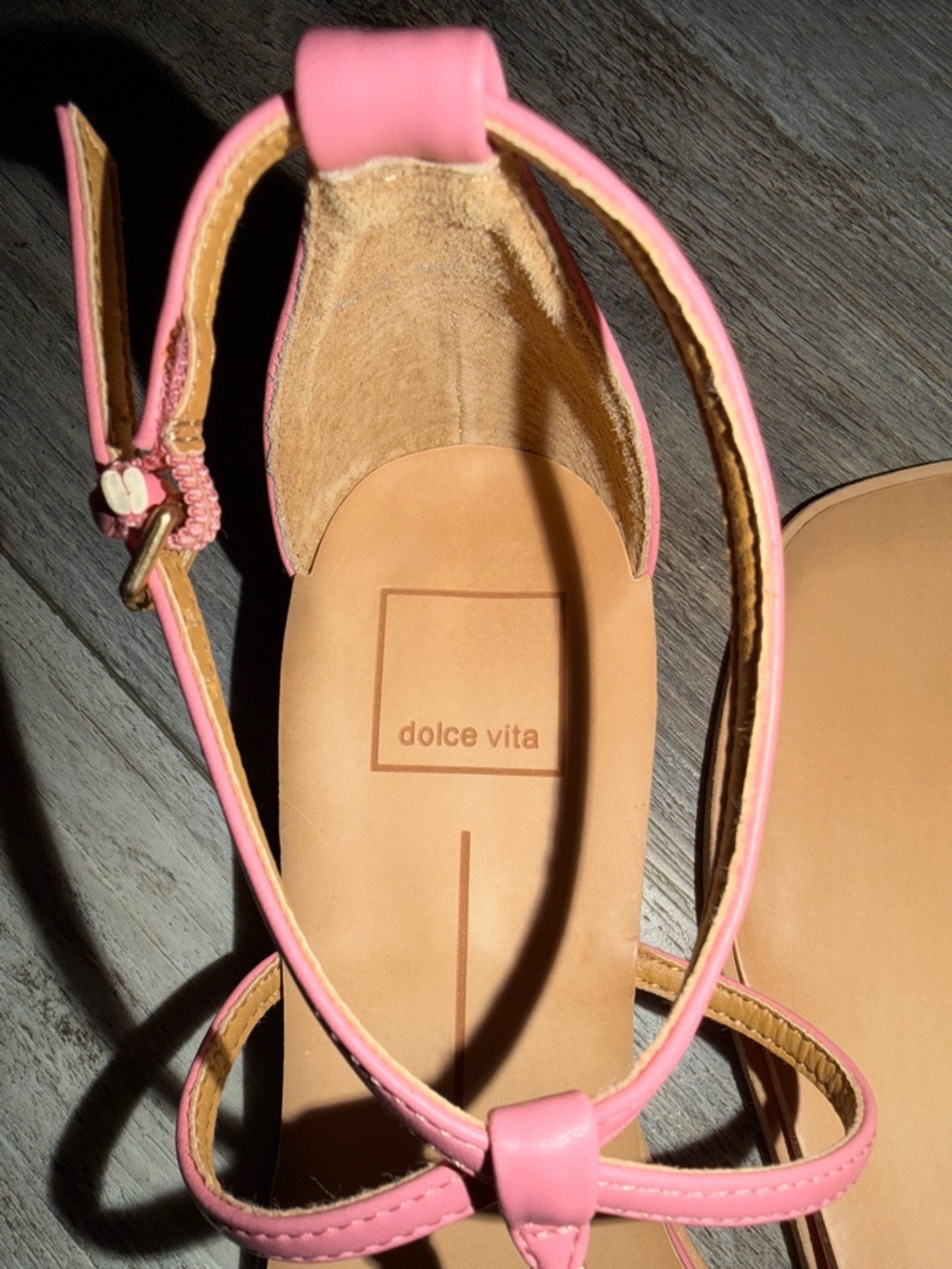 Dolce Vita Pink T-Strap Women's Sandals